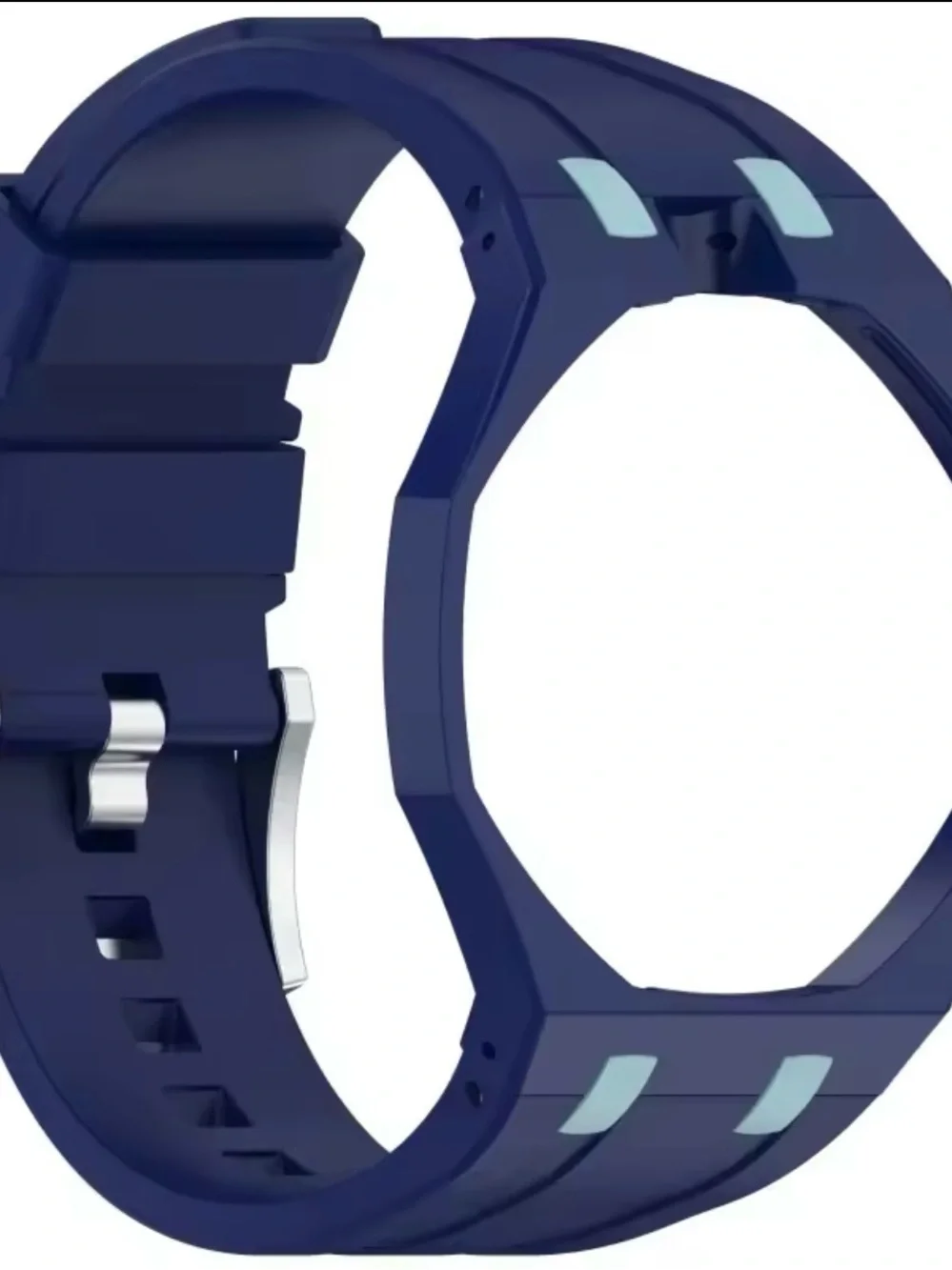 Silicone Strap+Pc blue case for AP royal pop swatch Pocket watch accessories